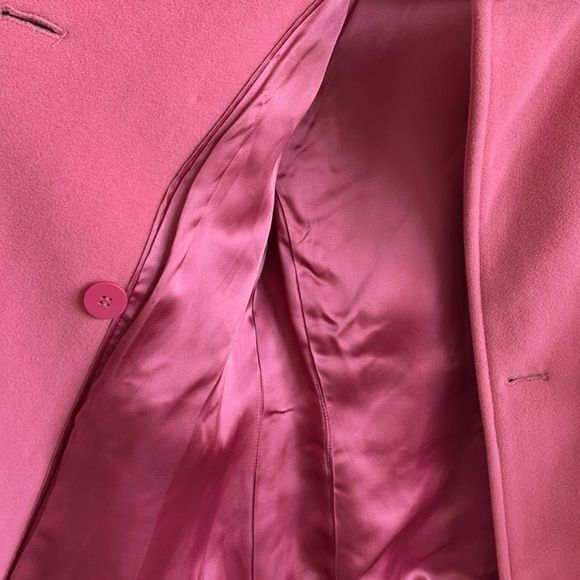 VTG Wool Cashmere Blend Pink Express Peacoat XS - Picture 4 of 6